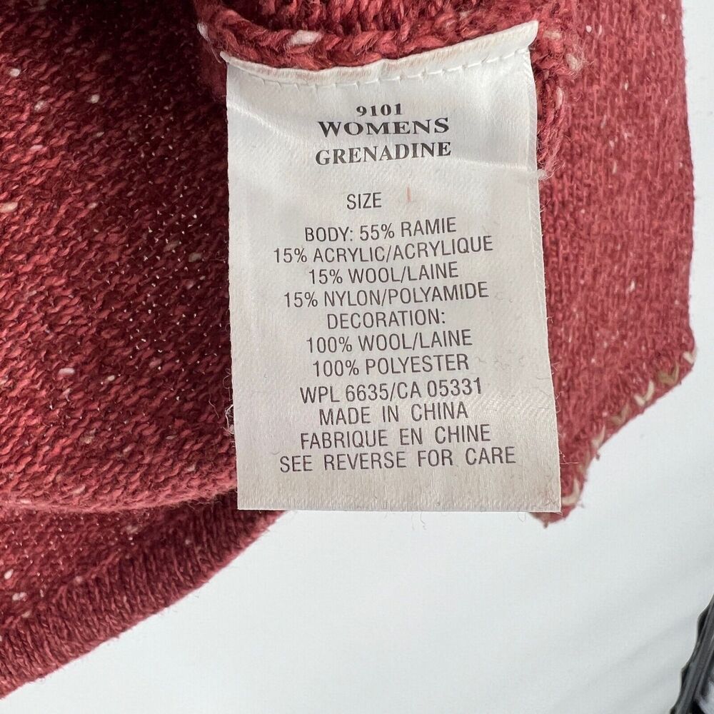 Woolrich Sweater Womens L Wool Mock Neck Hippie Granola Heritage Outdoor Folk - Picture 6 of 11